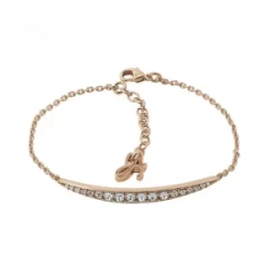 Ladies Adore Rose Gold Plated Curved Bar Bracelet