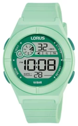 Lorus Digital Mint Green Silicone Strap R2369NX9 Watch