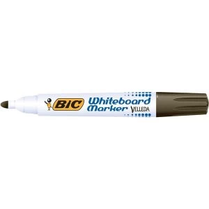 Bic Velleda Bullet Tip Whiteboard Marker Black Pack of 12 Markers