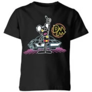 Danger Mouse 80's Neon Kids T-Shirt - Black - 7-8 Years
