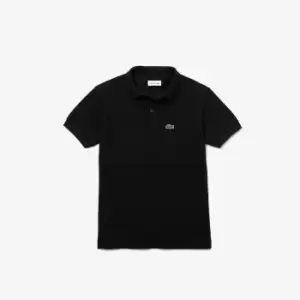 Kids' Lacoste Regular Fit Petit Pique Polo Shirt Size 14 yrs Black