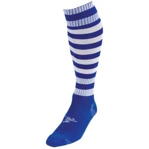 Precision Hooped Pro Football Socks Royal/White - UK Size 3-6