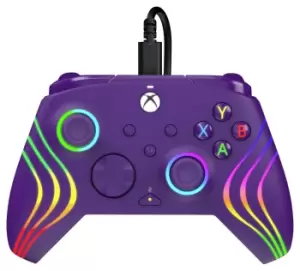 PDP Xbox Afterglow Wave RGB Wired Controller - Purple
