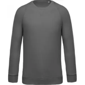 Kariban Mens Organic Raglan Sweatshirt (L) (Storm Grey)