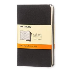 Moleskine Ruled Cahier - Black Cover (3 Set) The Uncertainty of Doing 2004 Multiple copy pack