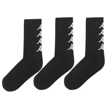 Kappa 3 Pack Authentic Amal Socks - Black/White