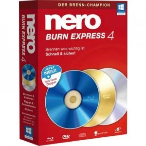 Nero Burn Express 4 Full version, 1 licence Windows CD/DVD creator