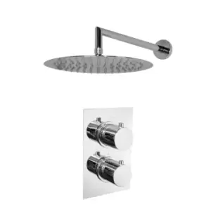 EcoS9 Thermostatic Dual Shower Valve with UltraThin Designer 300mm Shower Head