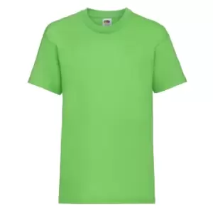 Fruit Of The Loom Childrens/Kids Unisex Valueweight Short Sleeve T-Shirt (3-4) (Lime)