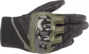 Alpinestars Chrome Motorcycle Gloves, black-green, Size L, black-green, Size L