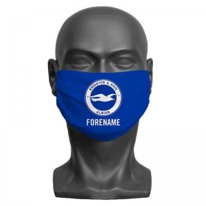 Personalised Brighton and Hove Albion FC Crest Adult Face Mask