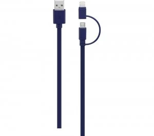 Iwantit USB to Micro USB Cable with Lightning Adapter 2m
