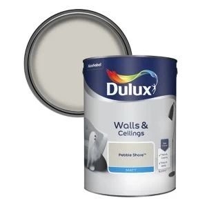 Dulux Walls & Ceilings Pebble Shore Matt Emulsion Paint 5L