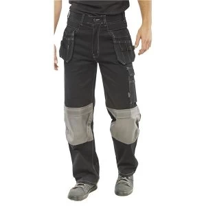 Click Workwear Kington Trousers Multipurpose Pockets Black 44 Long Ref