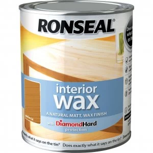 Ronseal Interior Wax Medium Oak 750ml