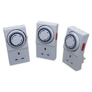 SMJ Plug-In 24-Hour Mechanical Timer - Pack of 3