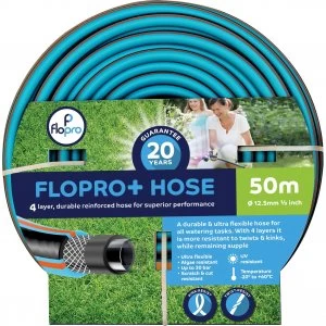 Flopro Premium Garden Hose Pipe 1/2" 12.5mm 50m Blue