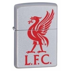 Zippo Liverpool FC Official Printed Crest Satin Chrome Windproof Lighter