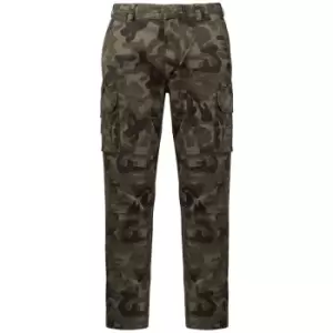 Kariban Adults Unisex Multi-Pocket Cargo Trousers (36R) (Camouflage) - Camouflage