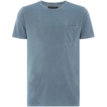 Label Lab Ripley Slub Crew Neck T-Shirt - Blue