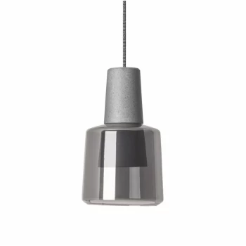 05-leds C4 - Khoi pendant lamp, aluminum and glass, cement gray
