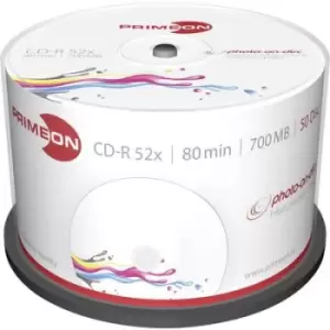 Primeon 2761105 Blank CD-R 80 700 MB 50 pc(s) Spindle Printable