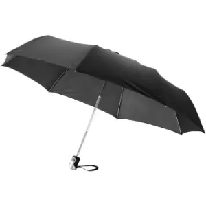 Bullet 21.5" Alex 3-Section Auto Open And Close Umbrella (Pack of 2) (One Size) (Solid Black)