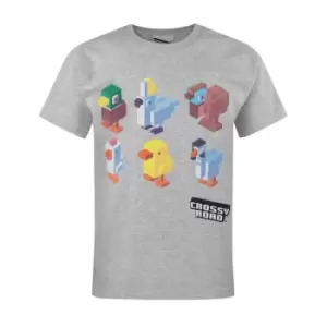 Crossy Road Childrens/Boys Official Character Design Short Sleeved T-Shirt (Years (5/6)) (Light Grey)