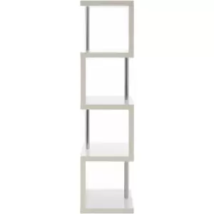 Maze 4 Tier White Gloss Shelf Unit - Premier Housewares