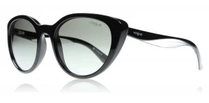 Vogue VO2963S Sunglasses Shiny Black / Crystal White W44/11 53mm