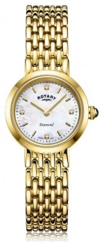 Rotary Ladies Gold Bracelet Mother of Pearl Dial LB00900 Watch
