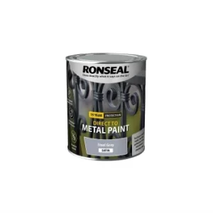Ronseal Metal Paint Steel Grey Satin 750ml