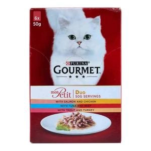Gourmet Mon Petit Cat Food Pouches Meat 6 x 50g - wilko