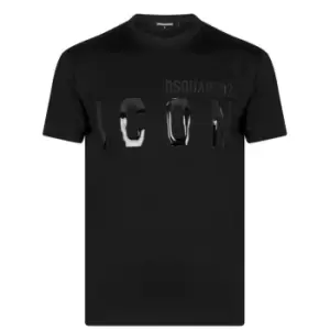 DSQUARED2 Icon Patent T Shirt - Black