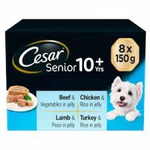 Cesar Tray Senior Collection In Jelly Dog Food 8x150g