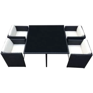 Charles Bentley 4-Seater Rattan Cube Furniture Set