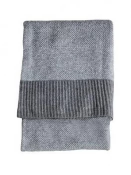 Gallery Knitted Two-Tone Throw