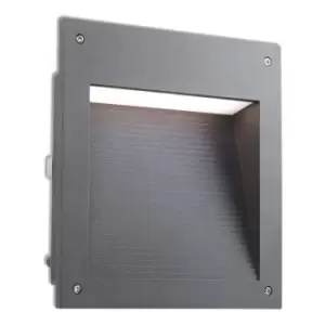 05-leds C4 - 20W Micenas LED wall light, aluminum and glass, urban gray