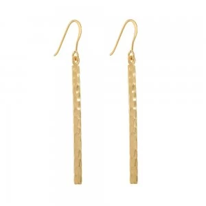 Juvi Designs Antibes gold hammered bar earring NA