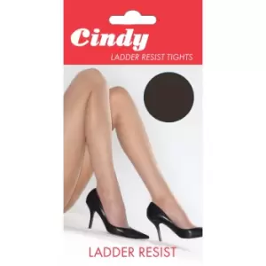 Cindy Womens/Ladies Ladder Resist Tights (1 Pair) (Large (5ft6a-5ft10a)) (Barely Black)