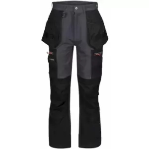 Regatta - Mens Infiltrate Softshell Stretch Work Trousers (46L) (Iron/Black) - Iron/Black