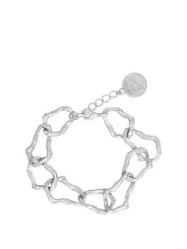 Bibi Bijoux Silver 'Ritzy' Molten Link Bracelet, Silver, Women