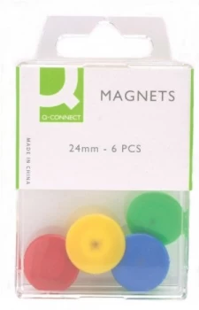 Q Connect Magnets 24mm 6pk Assorted - 10 Pack