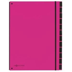 Pagna A4 12 Compartment Master Organiser Pink Pack of 8 2412934