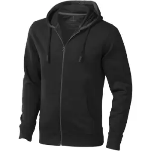 Elevate Mens Arora Hooded Full Zip Sweater (S) (Solid Black)