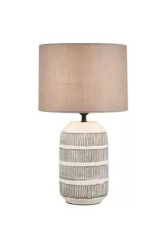 Lighting and Interiors Group The Lighting and Interiors Millie Etched Ceramic Table Lamp - wilko