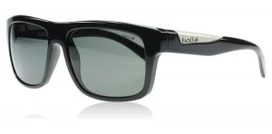 Bolle Clint Sunglasses Shiny Black 11826 Polariserade 57mm