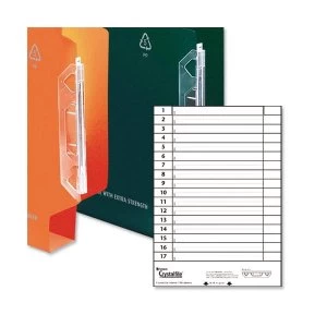 Rexel Crystalfile Lateral 330 Inserts White - 1 x Pack of 25 Inserts