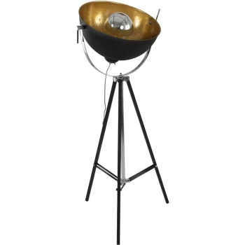 Sienna Lighting - Sienna Eelco Floor Lamp Black Matt, Chrome Polished, Gold Matt