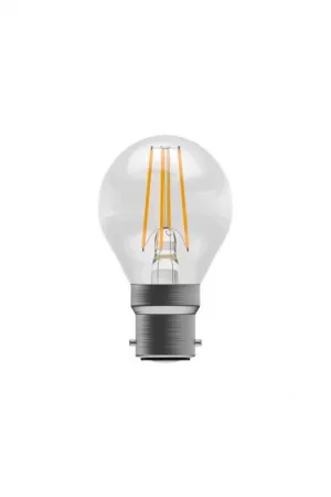 Status 4W=40W 470 lumens Filament LED Clear Round Bulb with Small Bayonet Cap - Warm White